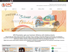 Tablet Screenshot of dpcpneumatics.com